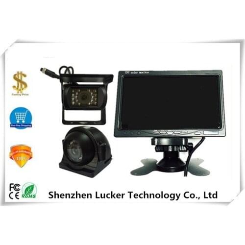 7 Inch TFT LCD Monitor Kit DC12-24V Rear View Backup Reversing Camera Side View 2 Channel Aviation Connector Line