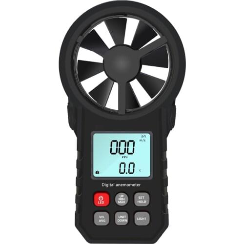 KKMOON Anemometer with LCD Backlight Wind Speed Meter CFM Meter Wind Gauge Anemometer for Weather Data Sailing Surfing Fishing