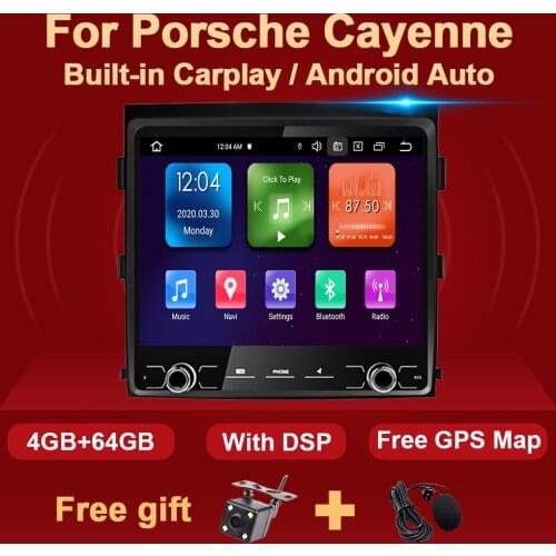 4G+64G Android 10 Car Radio Multimedia Player For Porsche Cayenne 2011-2017 8.8 inch Screen Carplay Android Auto 2 Din GPS Navi