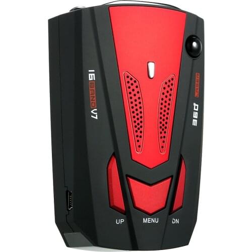 Auto Car Vehicle Radar Detector Speed Control Detector V7 Speed Voice Alert Warning Device Red Russia / English