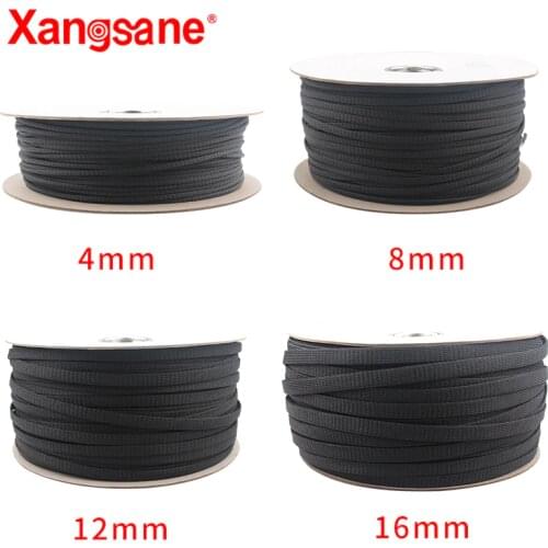 Xangsane 20M pure black shock absorber net HiFi audio signal cable speaker cable power cable coaxial cable shielding net