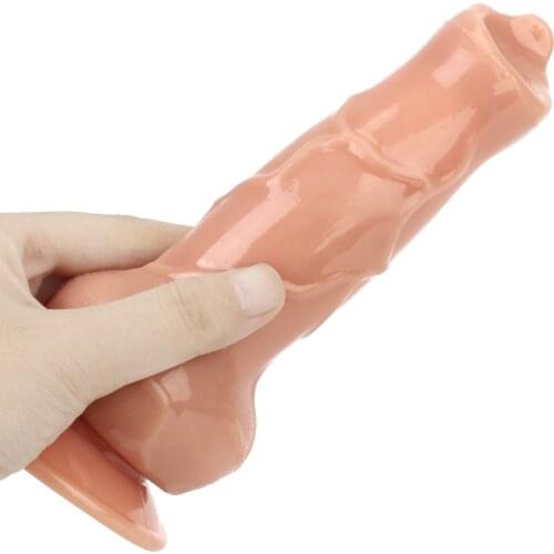 Fake Dog Dildo Animal Penis With Suction Cup Anal Plug Female Masturbation Sex Toys for Women No Vibrator