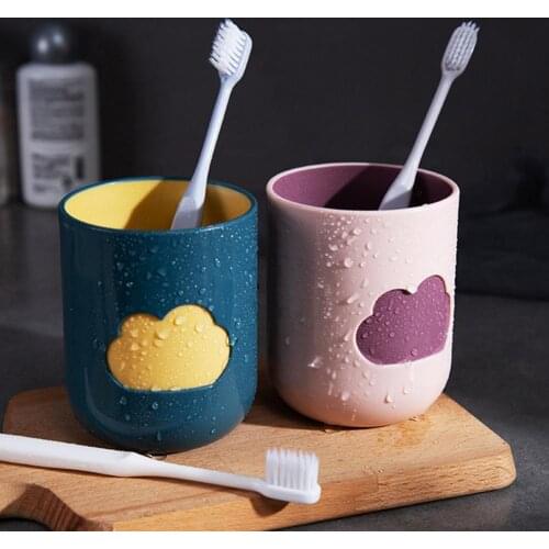 Creative Couple Cup Water Wash Cup Household Anti-slip Design Portable Cloud Gargle Toothbrush Mug for Home Tooth Mug