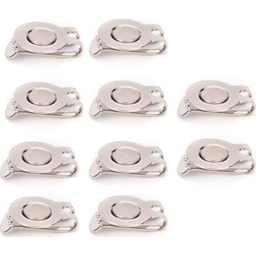 MAGNETIC VISOR & HAT CLIPS for GOLF BALL MARKER, 10 pcs / LOT