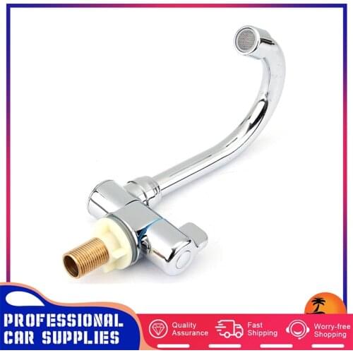 360° Rotation Copper Basin Faucet Cold Deck Kitchen Folding Caravan Bathroom Tap for RV Marine Boat Deck
