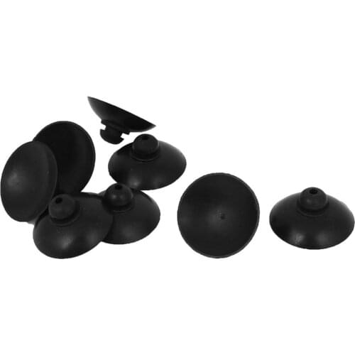 Soft Plastic Aquarium Suction Cup Clip 28mm Diameter 8 Pcs Black