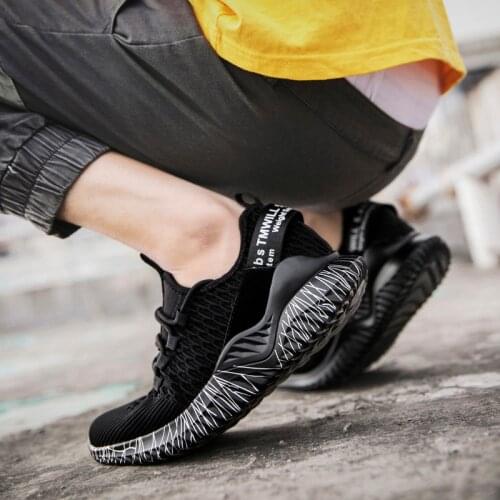 Non-Slip Unisex Light Breathable Running Shoes Wear-resistant Lace-Up Sport Shoes Mans Fashion Sneakers