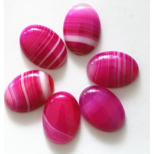 Oval 25 * 15MM Natural Gemstones Rose Red Agates Unakite Cabochon Jewelry Jewelry for Women