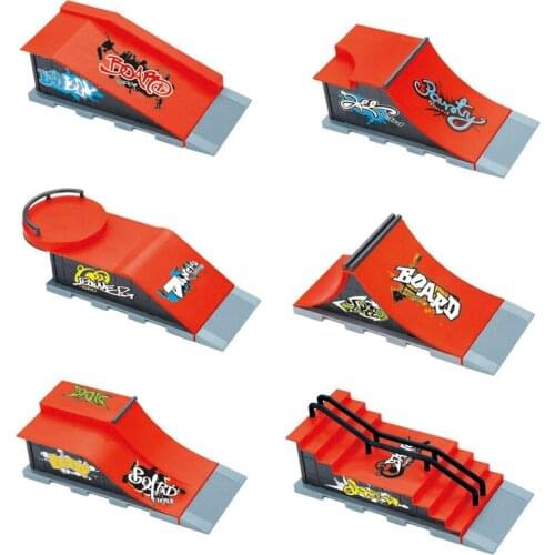 Finger Skateboards Skate Park Ramp Parts for Tech Practice Deck Children Gift Set Fingerboard Toys