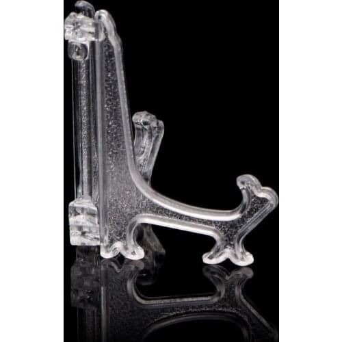 Mini Plastic Coin Display Easel Stand Card Medal Frame Golf Balls Holder White