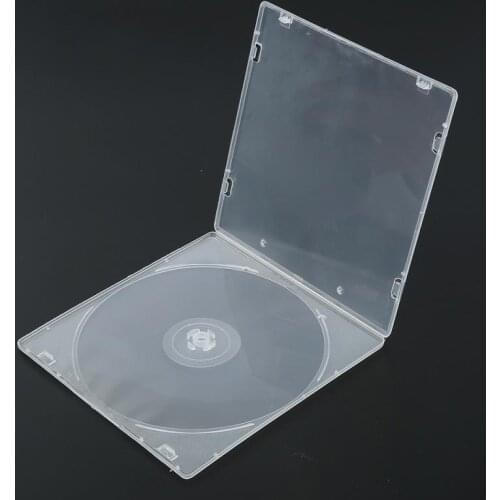 1pc Plastic CD Cases Storage Box Transparent CD DVD Cases Hard Organizer With Cover High Quality Durable Square PP Case DVD Case