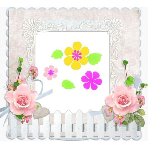 Handmade DIY Spring Flowers Leaves Cutting Die Carbon Steel Cuts for Decor Card Scrapbooking Embossing Hollow Stencil Wholesales