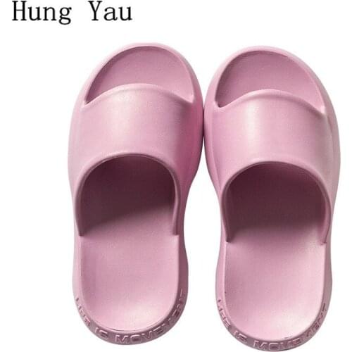 Women Men Slippers Flips Flops Sandals Summer Shoes Fashion Solid Platform Slides Non-Slip Flats Indoor Bathroom Sweet