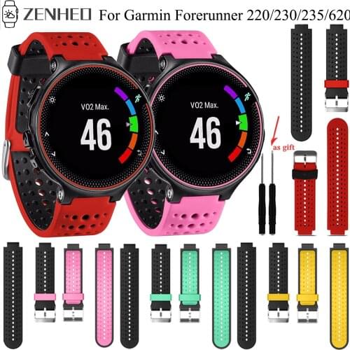 Silicone Watch Band Strap for Garmin Forerunner 230/235/220 /620/630/735 Watchband Replacement Outdoor Sport Watch Strap