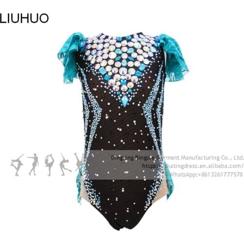 LIUHUO Rhythmic Leotards Girls Ballet Performance Wear Women Kids Competition Skirts Aerobics Leotards Child Figure Skating