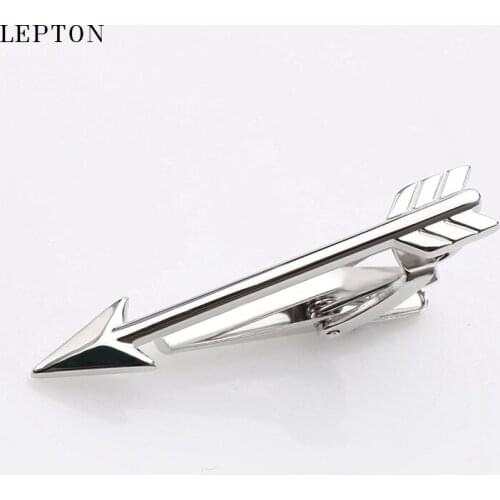 Hot Sale Stainless Steel Arrow Tie Bar for Mens 10PCS/Lot Lepton Copper Arrow Design Necktie Tie Clips Pin Retail wholesale