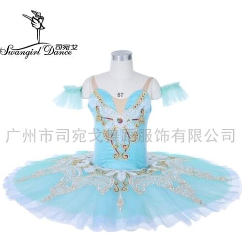 Lake blue professional tutu women classical ballet tutu costume for competition girls ballet tutu platter JY014B