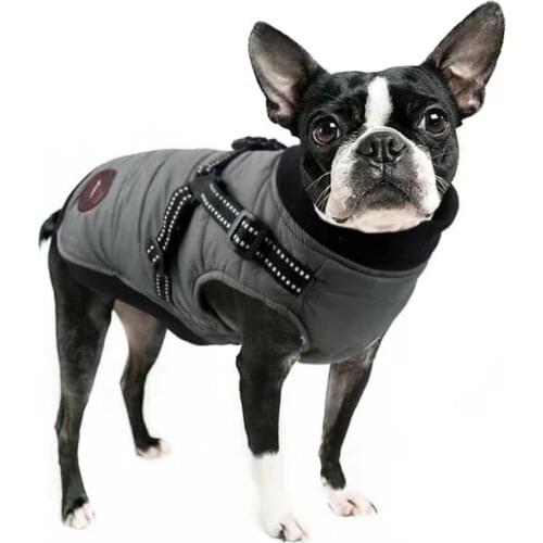 Winter Dog Clothes Warm Waterproof Harness Jacket Coat Small Medium Dogs Poodle Teddy Bear puppies Pet Padded Vest