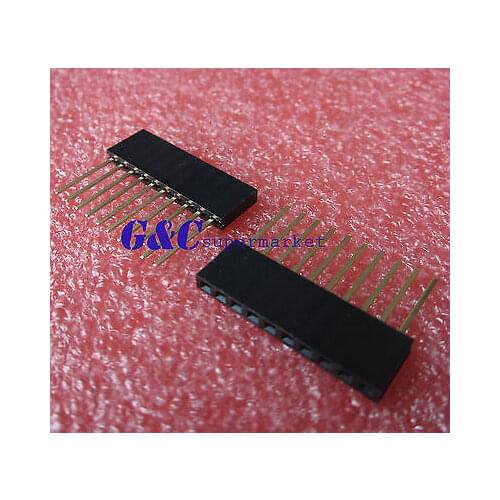 100PCS 10Pin 2.54 mm ackable 11mm Lg Legs Female Header diy electronics