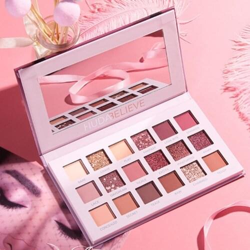 19.7g Glitter Eyeshadow Palette Long Lasting Waterproof Mineral Powder 18 Colors Professional Shiny Matte Eye Eye Shadow Pallete