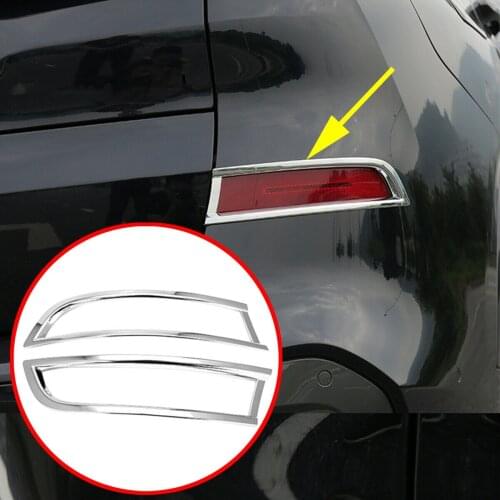Matte Chrome Rear Tail Fog Light Lamp Foglight Cover Trim Frame Fit For BMW X5 G05 2019 2020 Accessories