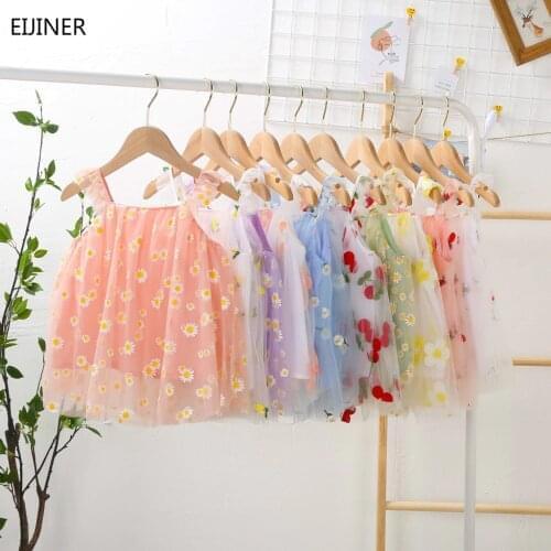 2021 New Summer Baby Girl Tops Embroidery Floral Children Clothing Sleeveless Baby Girl Camisole Cute Toddler Kids Vest