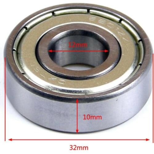 32x12x10mm 6201ZZ Metal Deep Groove Ball Bearing for Electric Motor
