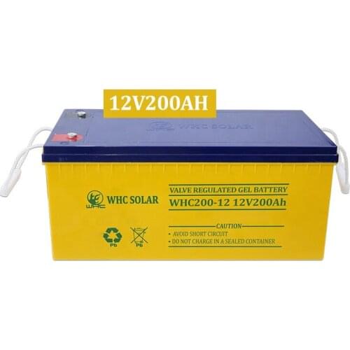 WHC3 Maintenance-free deep cycle ups vrla agm gel rechargeable battery 12v 24v 200ah lead acid batteries energy storage battery
