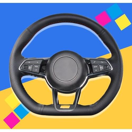 Auto Braid On The Steering Wheel Cover for Audi TT (8S) 2014-2019 TTS 2014-2019 TT RS 2016-2019 R8 (4S) 2015-2019 DIY Car Covers