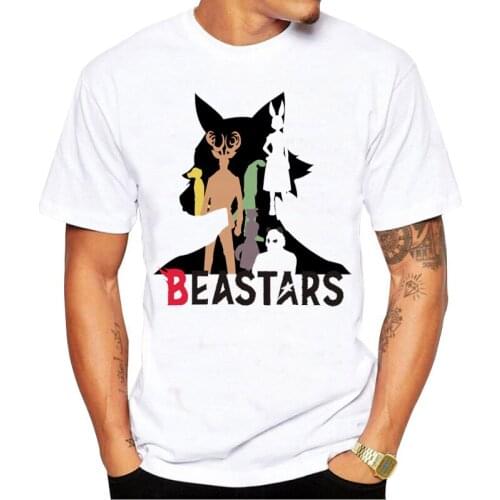 BEASTARS Fashion Men Anime model T Shirt Wolf Print Harajuku Sweatshirts Cartoon Animal Tee Shirt
