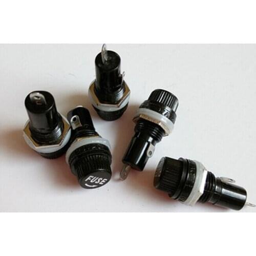 Free shipping 10pcs/lot panel mount fuse holder screw type for M205 5X20mm