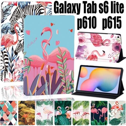 For Samsung Galaxy Tab S6 Lite 10.4 Inch P615/P610 Tablet Case PU Leather Cover + Free Stylus