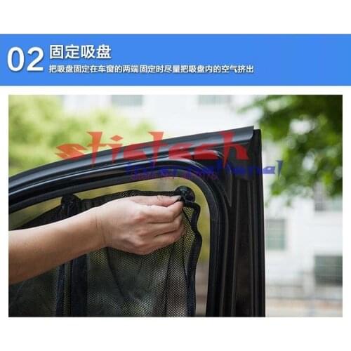 By dhl or ems 100Pair Black Car Sun Shade Side Window Curtain UV Protection Sunshade With Suction Cup cheapest
