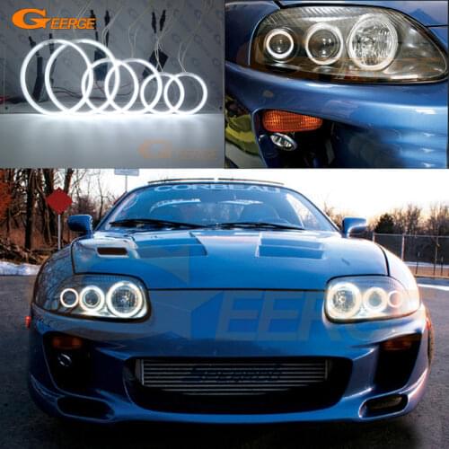 For toyota supra MKIV A80 1993-2002 Excellent Ultra bright CCFL Angel Eyes Halo Rings kit car Accessories Day Light