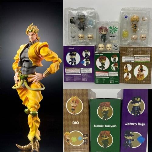 Anime JOJOs Bizarre Adventure Kujo Jotaro Dio Brando Kakyoin Noriaki PVC Action Figure Model Toys Christmas Gifts Doll