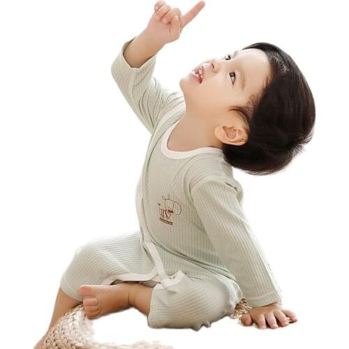 Baby Spring Autumn Clothing Newborn Baby Girl Boy Ribbed Clothes Knitted Cotton Romper Jumpsuit Solid Rompers For Babies Rompers