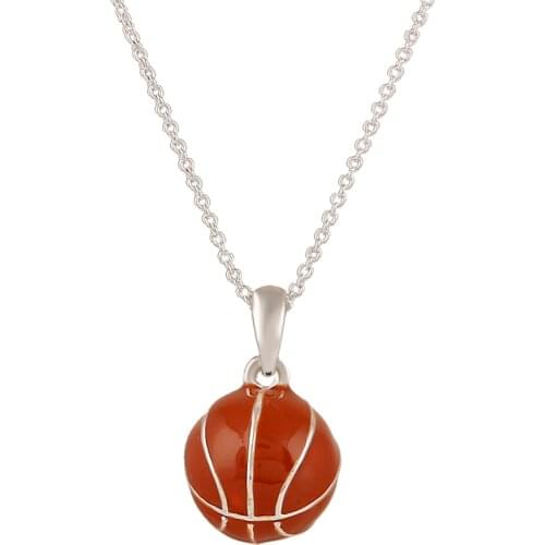 Lureme New Fashion Simple Alloy Necklace Enamel Basketball Necklaces & Pendants for Womens Bijoux Femme