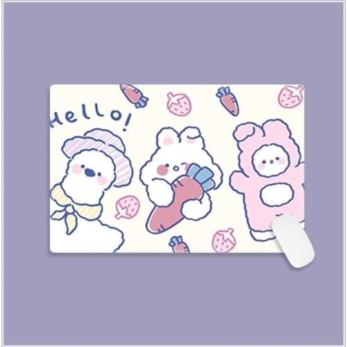 Cute Desk Mat Kawaii Mouse Pad Gaming Desk Mats Gamer Keyboard Desktop Deskpad for Office Home PC Computer Students 22x18cm