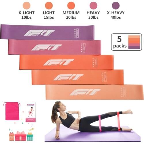Elastic Hip Resistance Loop Bands Set for Fitness Hip Circle Yoga Belt Exercise Elastic Band