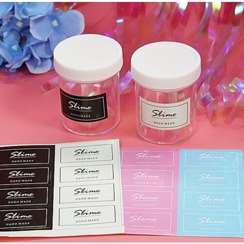 Stickers for Slime Fluffy Storage Box Hand Make DIY Craft Toys for Children Slime Supplies Bottle Accessories Containers Sticke