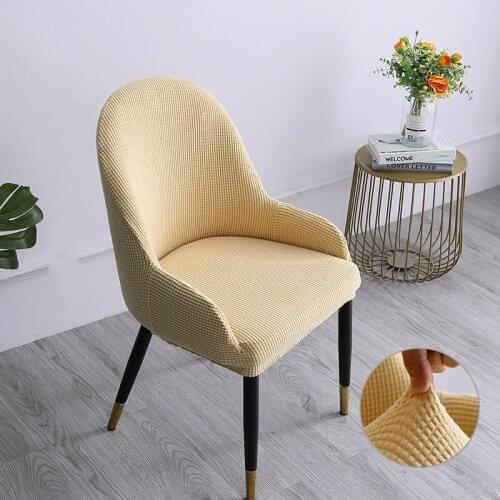 Wholesale modern arc shaped chair cover semicircular dining chair cover back integrated chair back simple elastic bar chair