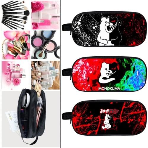 3D Printed Anime Danganronpa Pencil Case Large Capacity Student Stationery Cartoon Multifunctional Stationery Make Up Boxes 2021