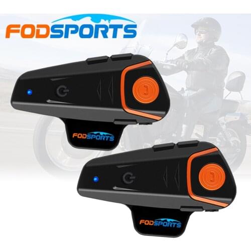 FodSports BT-S2 Pro Waterproof Multi Interphone 1000M Motocycle Bluetooth Helmet Headset Intercom moto Intercomunicador with FM