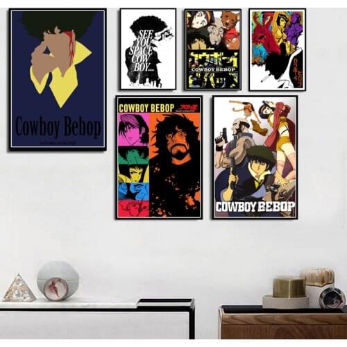 Posters and Prints Cowboy Bebop Spike Jet Japanese Anime Poster Wall Art Picture Canvas Painting for Room Home Decor
