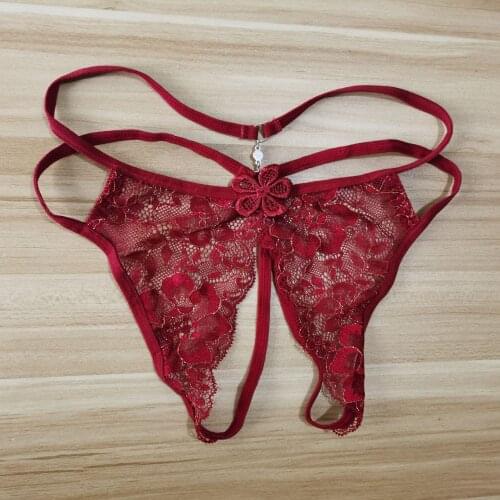 Porno Crotchless Panties Women Intimates Open Crotch Erotic Underwear For Role-playing Games Transparent Thongs Sex Products