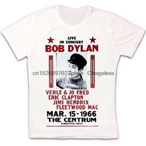 Bob Dylan 66 Concert Centrum Poster Retro Vintage Hipster Unisex T Shirt 1551