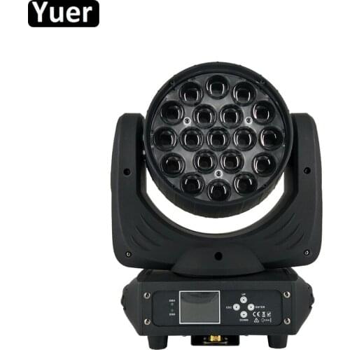 Stage Lighting 19X15W Led Zoom Moving Head Beam Wash Light 300W High Power RGBW 4IN1 Tyanshine Single Zoom Motor 13/24 Channels
