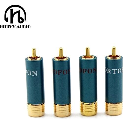 Hifivv audio amplifier cable plug HIFI RCA Plug 100% Copper Connector 4N OFC