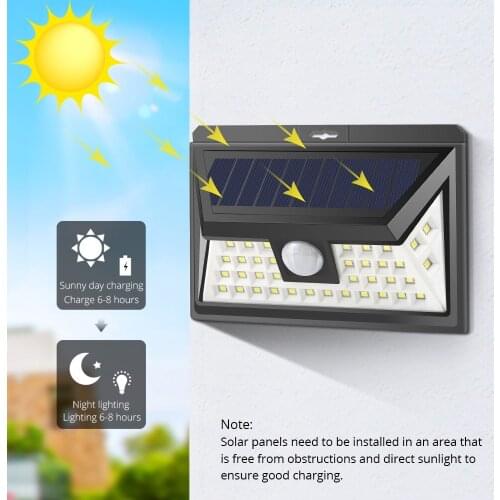 LED Solar Light Outdoor Waterproof Solar Lamp PIR Motion Sensor Solar Powered Sunlight Street Light Garden Decoration Emergency