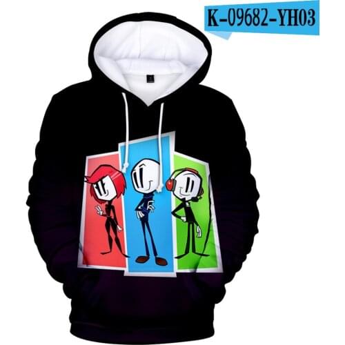 High quality Kids Cool Sweatshirt Men/Women Kpop Hoodies Casual Hooded 3D Print The Henry Stickmin Collection Pullovers Tops